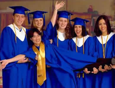 high school cap and gowns